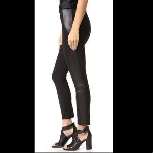 Rag & Bone Black Dani Pants with Leather Side Stripe $395 NWT Size 6